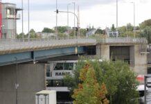 Wartungsarbeiten an der Eric-Warburg-Brücke