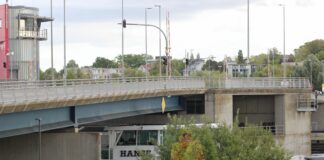 Wartungsarbeiten an der Eric-Warburg-Brücke