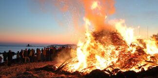 Strandfeuer im OstseeFerienLand am 14. Februar