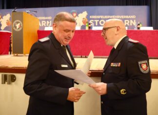 Clemens Tismer mit dem deutschen Feuerwehr-Ehrenkreuz in Gold ausgezeichnet