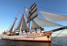 Segelschiff LOTH LORIËN wieder in Grömitz