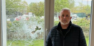 Vandalismusschäden am Kükenstall auf dem Schulcampus in Oldenburg in Holstein
